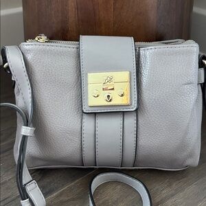 Libby Edelman PU Leather Crossbody,zip top,snap & flap slot,adjustable strap